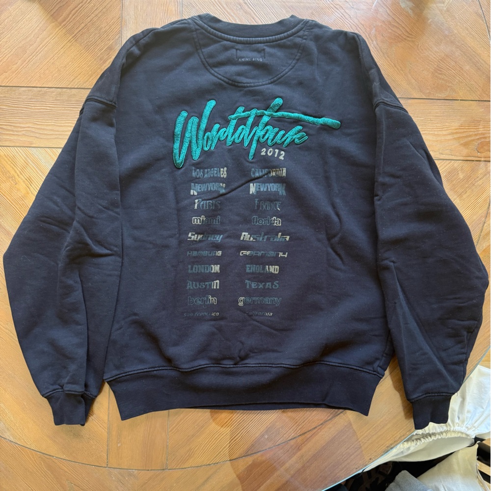 Anine Bing Black Sweatshirt with Panther Graphic - Picture 2 of 4